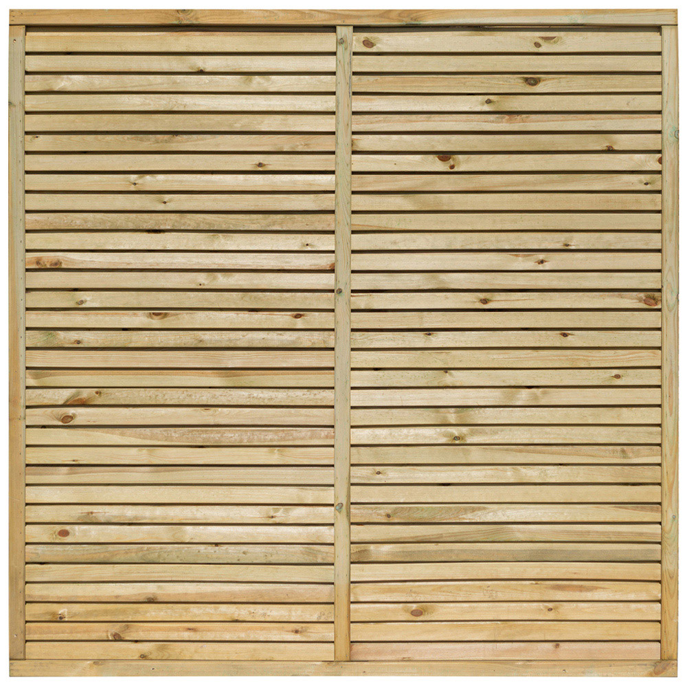 Rowlinson Cheshire Pressure Treated Contemporary Screen 6 x 6ft Image 1