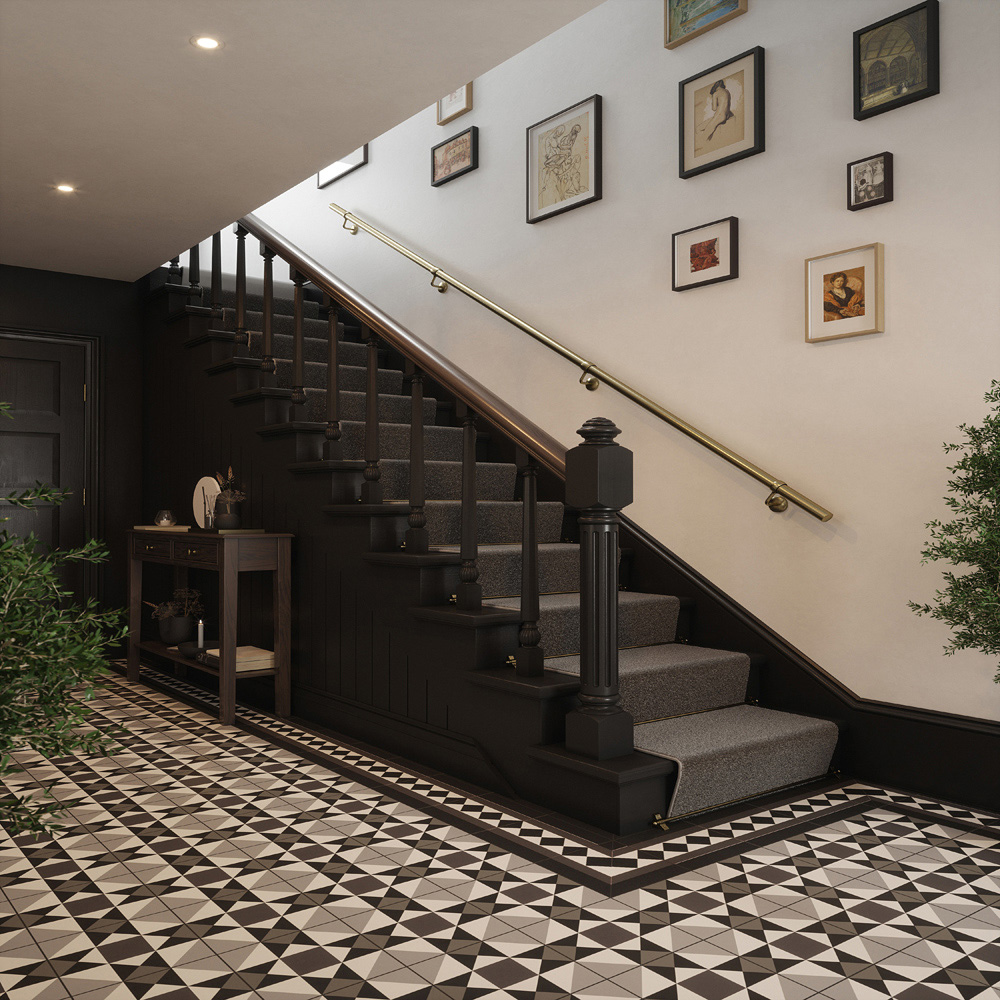 Forgeworks Satin Brass Stair Hand Rail Kit 3.6m Image 8