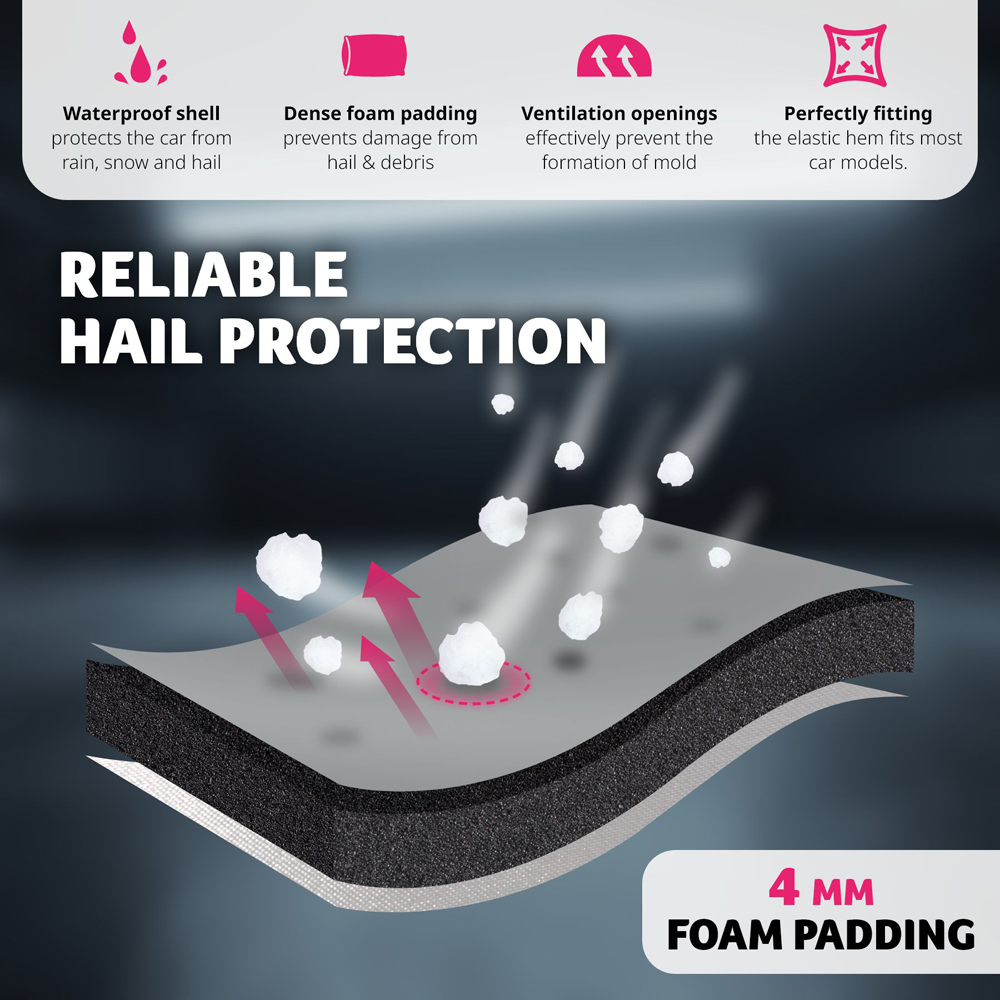 tectake Waterproof Car Cover 483 x 178 x 120cm Image 4