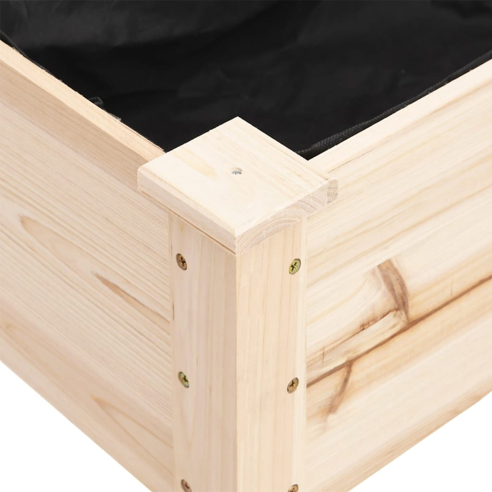 vidaXL Brown Fir Wood Raised Garden Bed 80 x 118 x 59cm Image 3