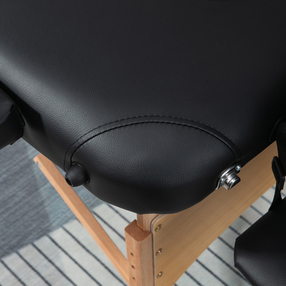 Portland Black Foldable Wooden Massage Table Image 3