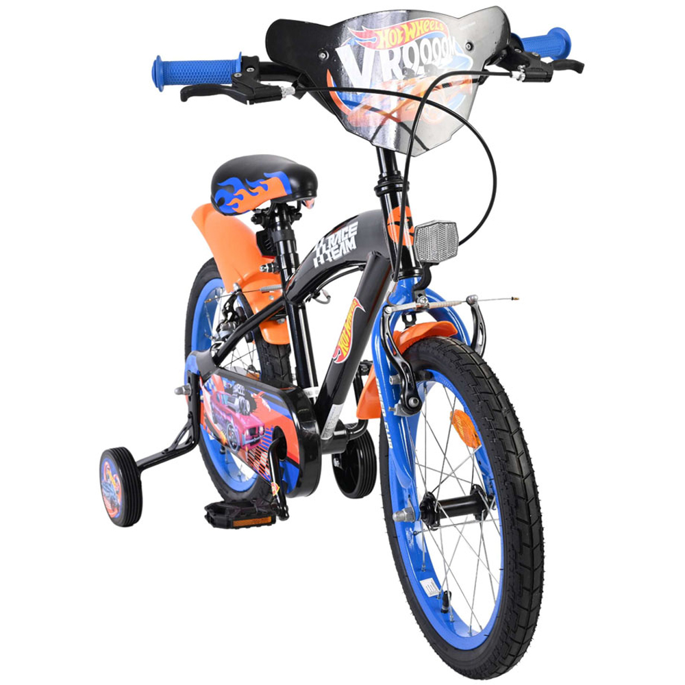 Volare Hot Wheels Kids 16 inch Multicolour Bike with Stabilisers Image 2