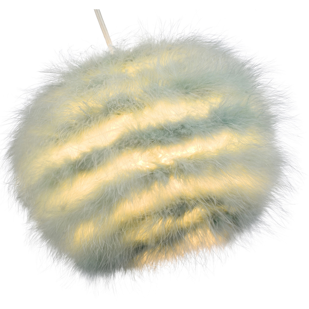 Happy Homewares Real Duck Egg Feather Decorated Pendant Shade Small Image 3