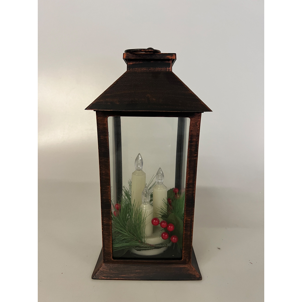 Avilo Battery Operated LED Lantern with 3 Candles Image 4