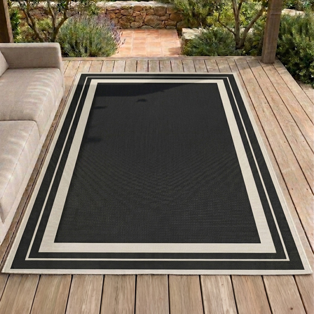 Portland Rugstyle Black Border Rug 120 x 170cm Image 1