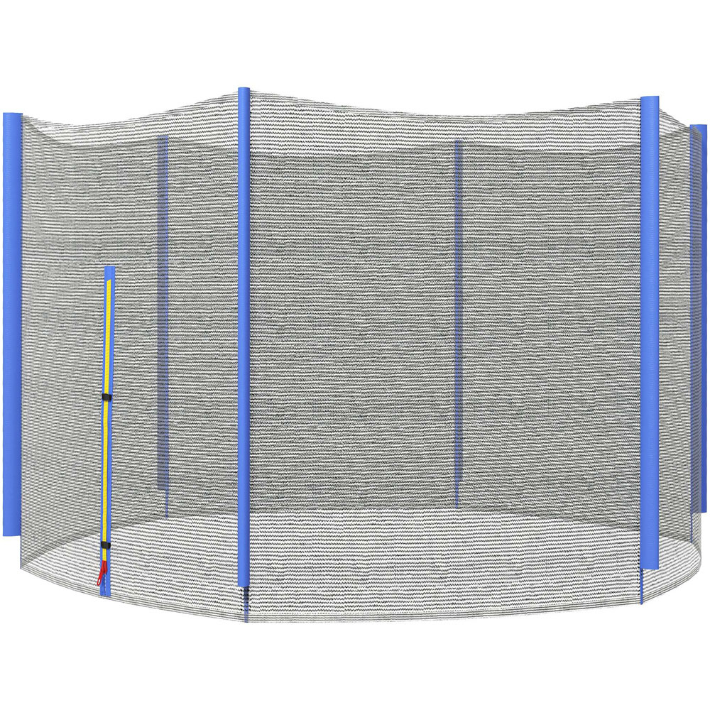 SPORTNOW 8ft Blue Trampoline Replacement Safety Net with Zipped Door Image 1