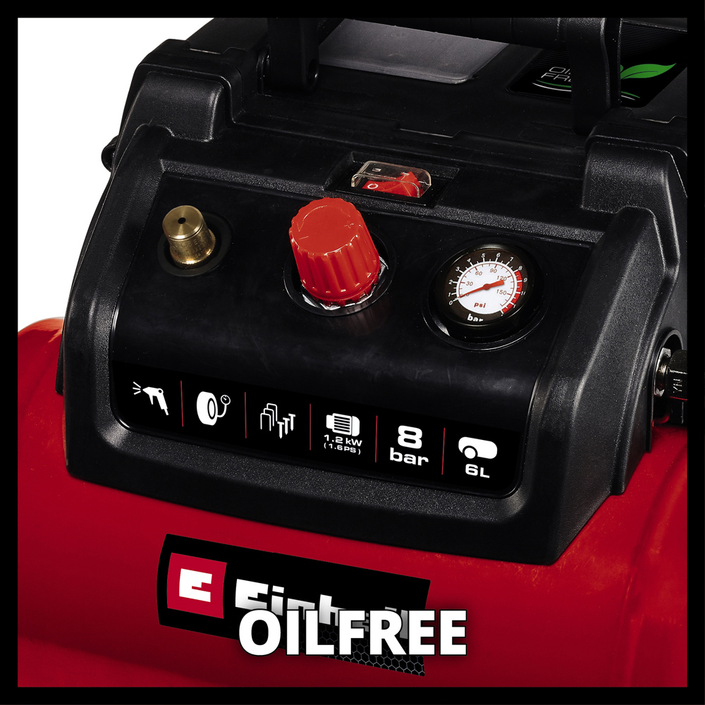 Einhell TC-AC 190/6/8 OF Set 6L Portable Air Compressor Image 4