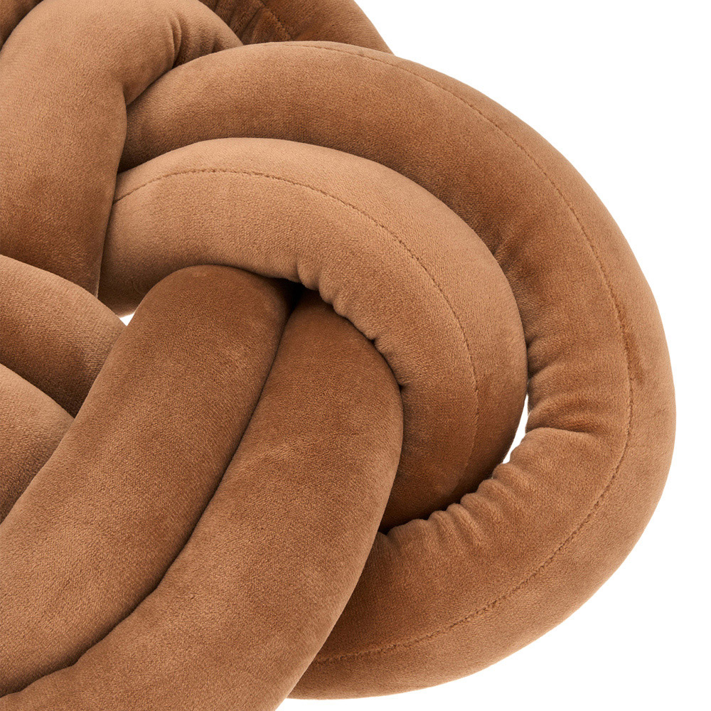 Living and Home Coffee Brown Knotted Sofa Cushion 35 x 45cm 2 Pack Image 6