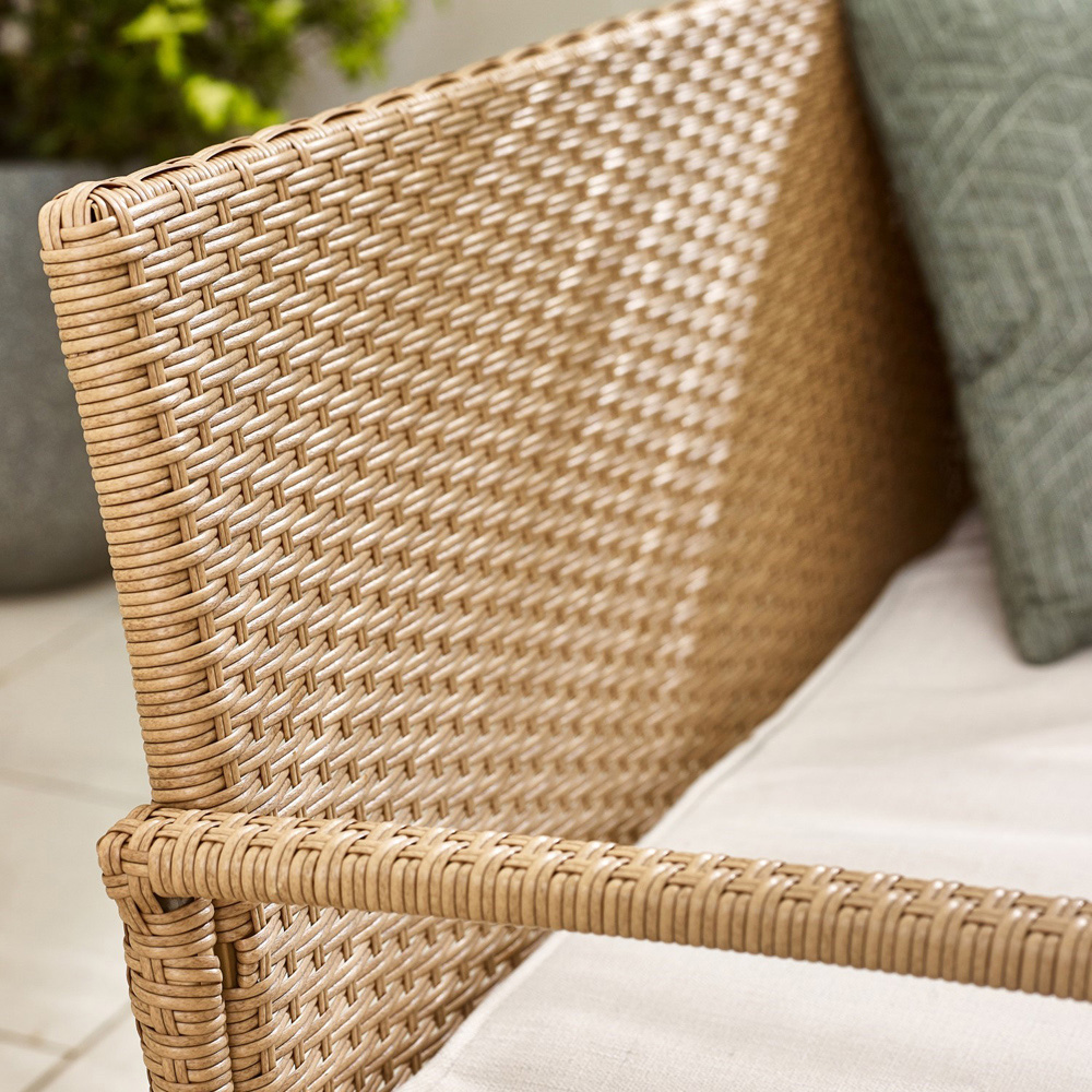 Furniturebox Zante 4 Seater Beige Rattan Sofa Lounge Set Image 3