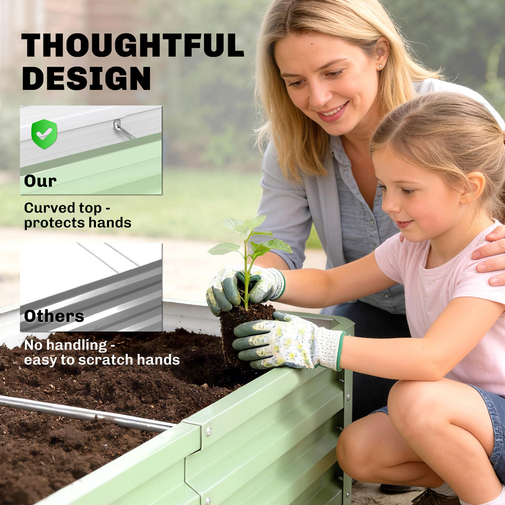 Outsunny Light Green Raised Garden Bed 120 x 60 x 30.5cm Image 6