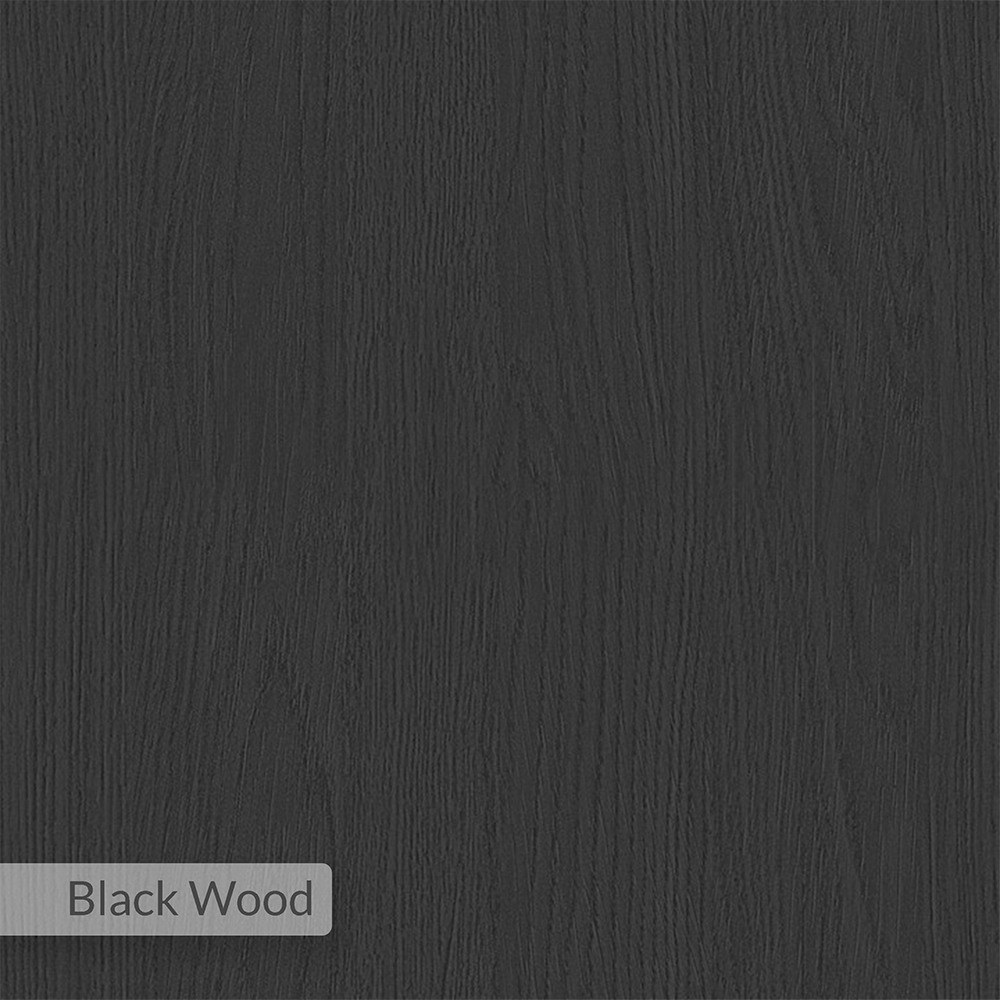 Decortie Black Friday Single Shelf Black Wood TV Stand Image 6