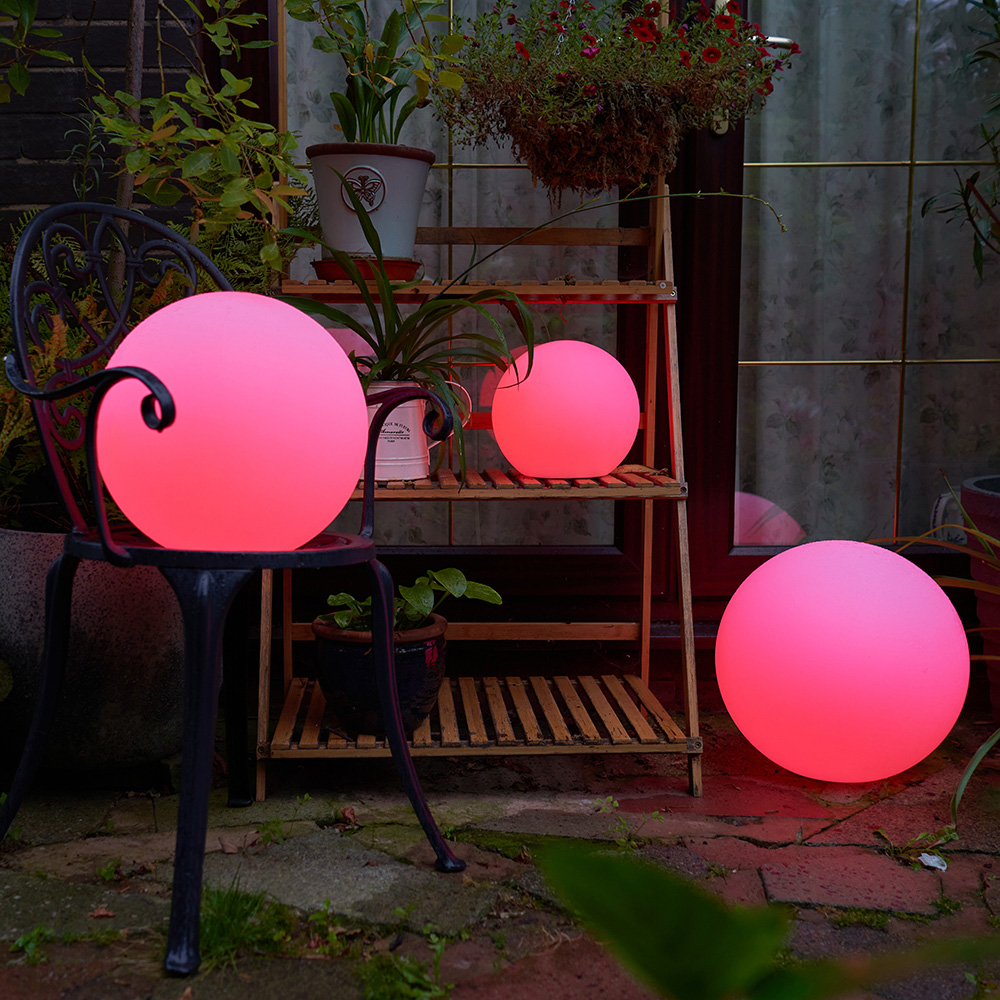 ValueLights Toka Large White LED Garden Ball Light Image 2