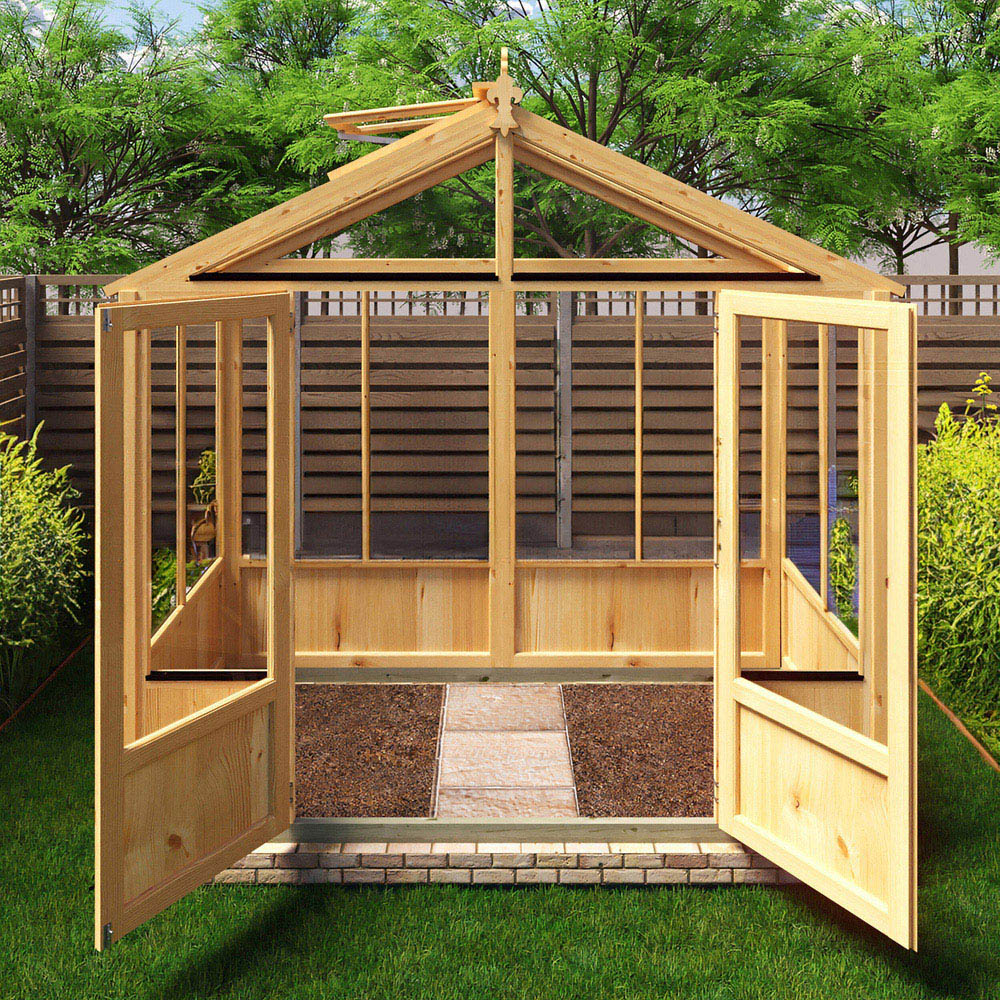 Shire Holkham 8 x 4ft Glazed Toughened Glass Greenhouse Image 5