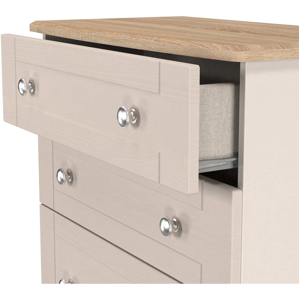 Crowndale Sussex 4 Drawer Kashmir Ash and Bardolino Oak Deep Chest of Drawers Ready Assembled Image 5