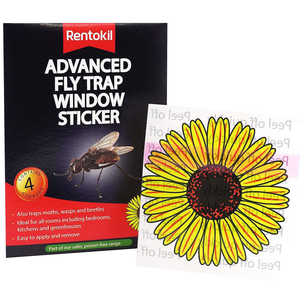 Rentokil Advanced Fly Trap Window Sticker 4 Pack Image 2