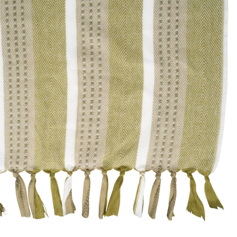 Roscoe Stripe Throw Green Image 6
