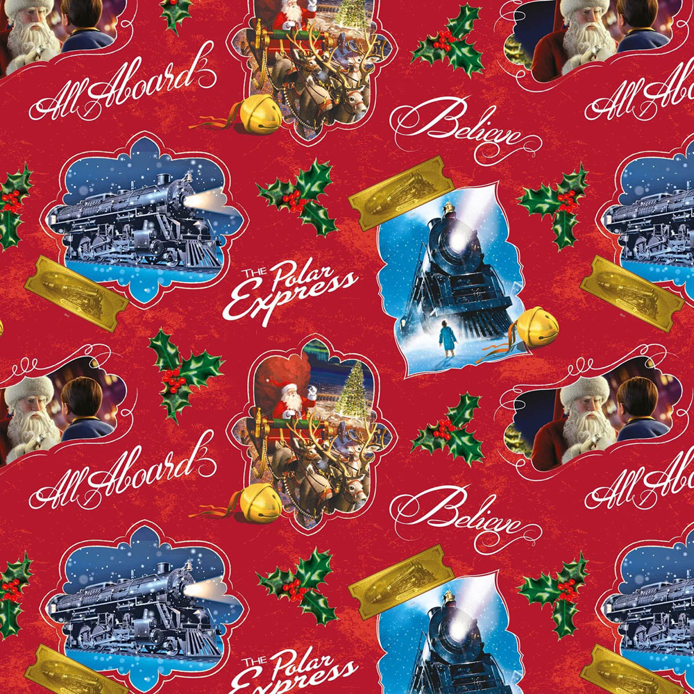 Polar Express Gift Wrapping Paper Image 3