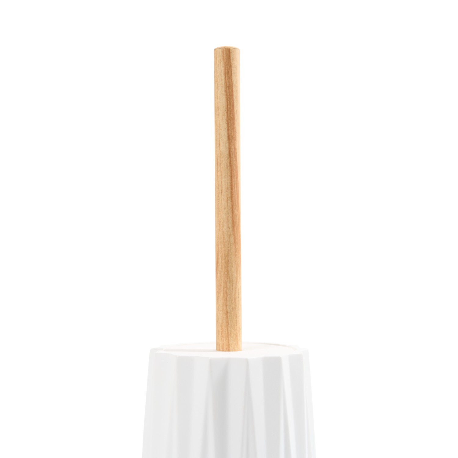 Milan Polyresin Toilet Brush Holder White Image 3