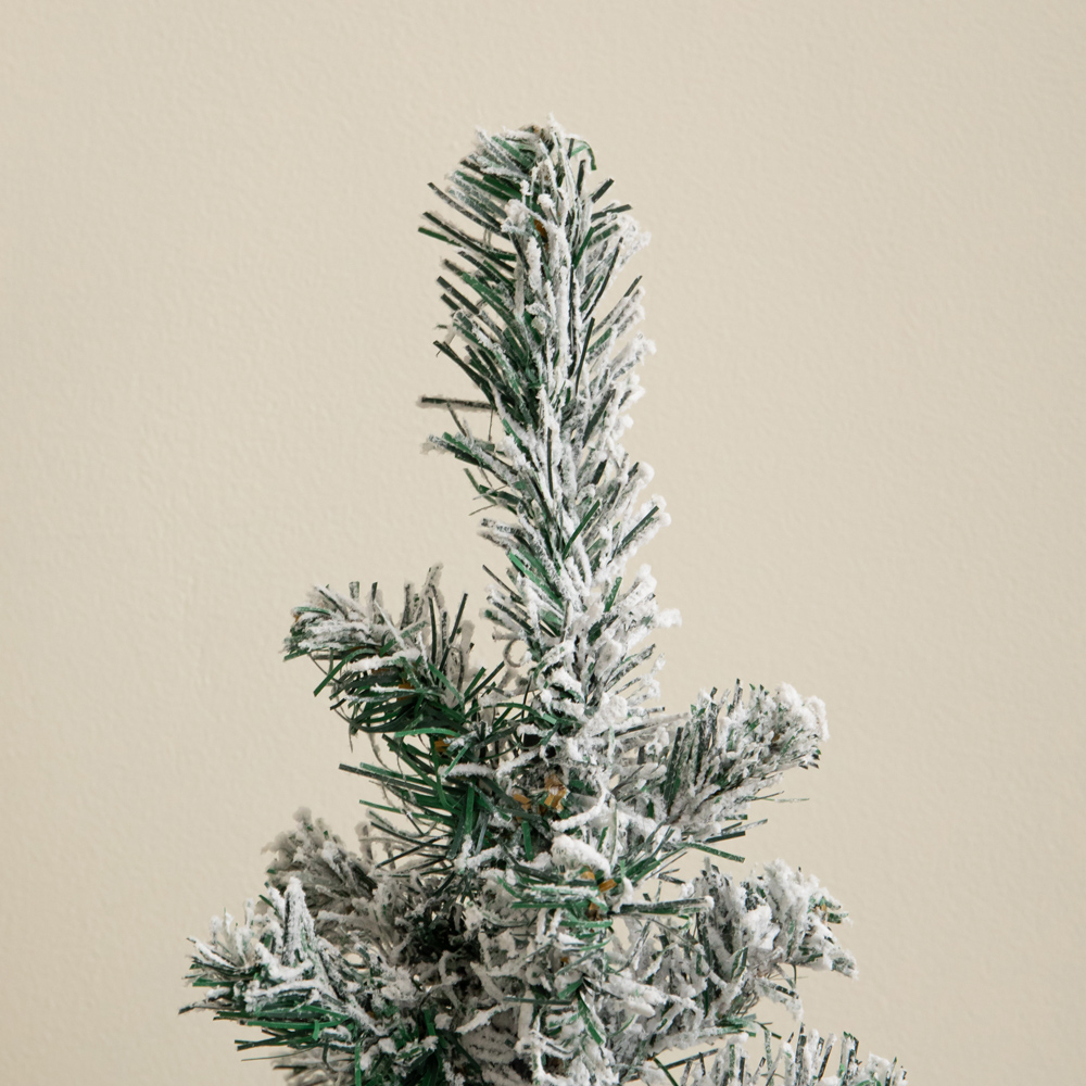 Samuel Alexander Snowy Mini Fir Christmas Tree with Jute Bag Stand 2ft Image 4