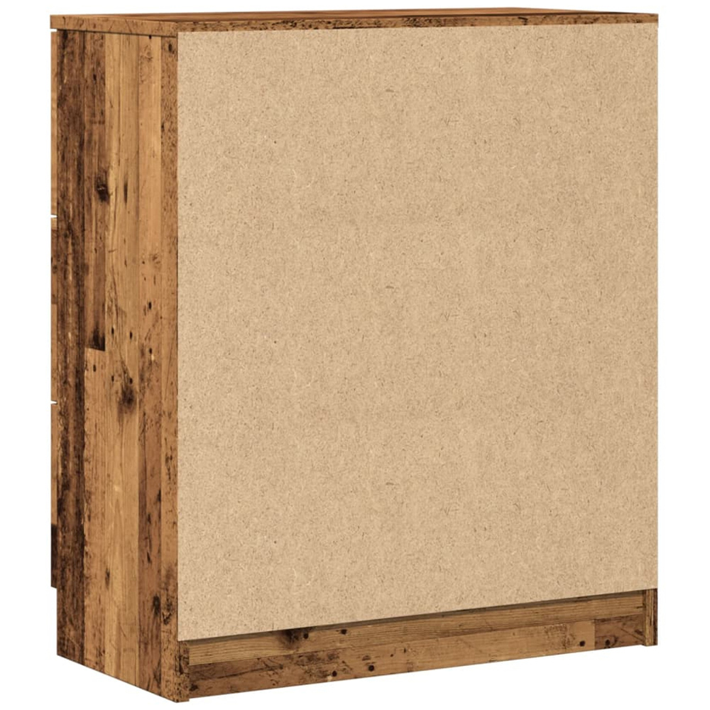vidaXL Single Door 3 Drawer Old Wood Sideboard Image 5