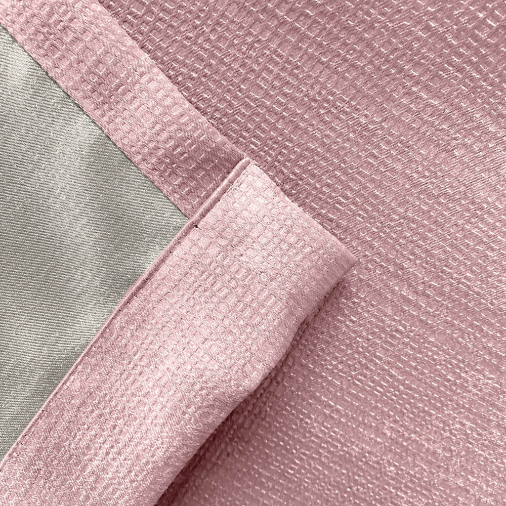 Enhanced Living Matrix Blush Thermal Pencil Pleat Readymade Curtains 117 x 183cm Image 4