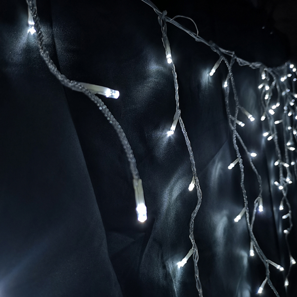 Premier IcicleBrights 300 Cool White LED String Light 7.5m Image 1