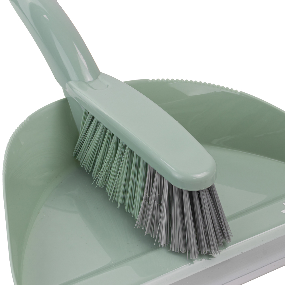JVL Cleaning Green Dust Pan and Brush Set Image 8