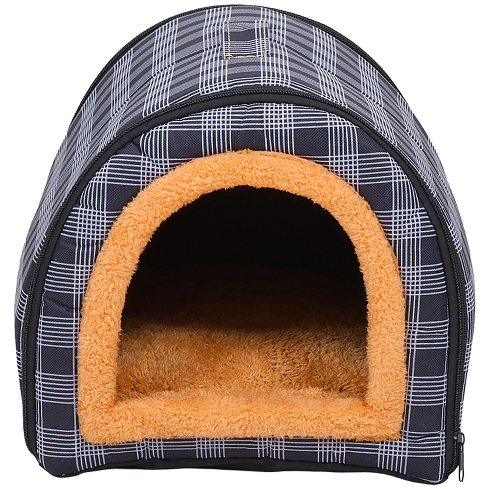 H&O Direct 27 x 35cm Semi-Enclosed Cat Bed with Removable Mat and Zippered Cover Image 2