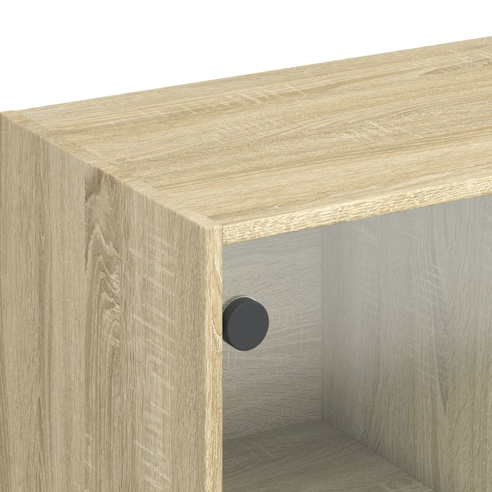 vidaXL 4 Glass Door Sonoma Oak Highboard Image 8
