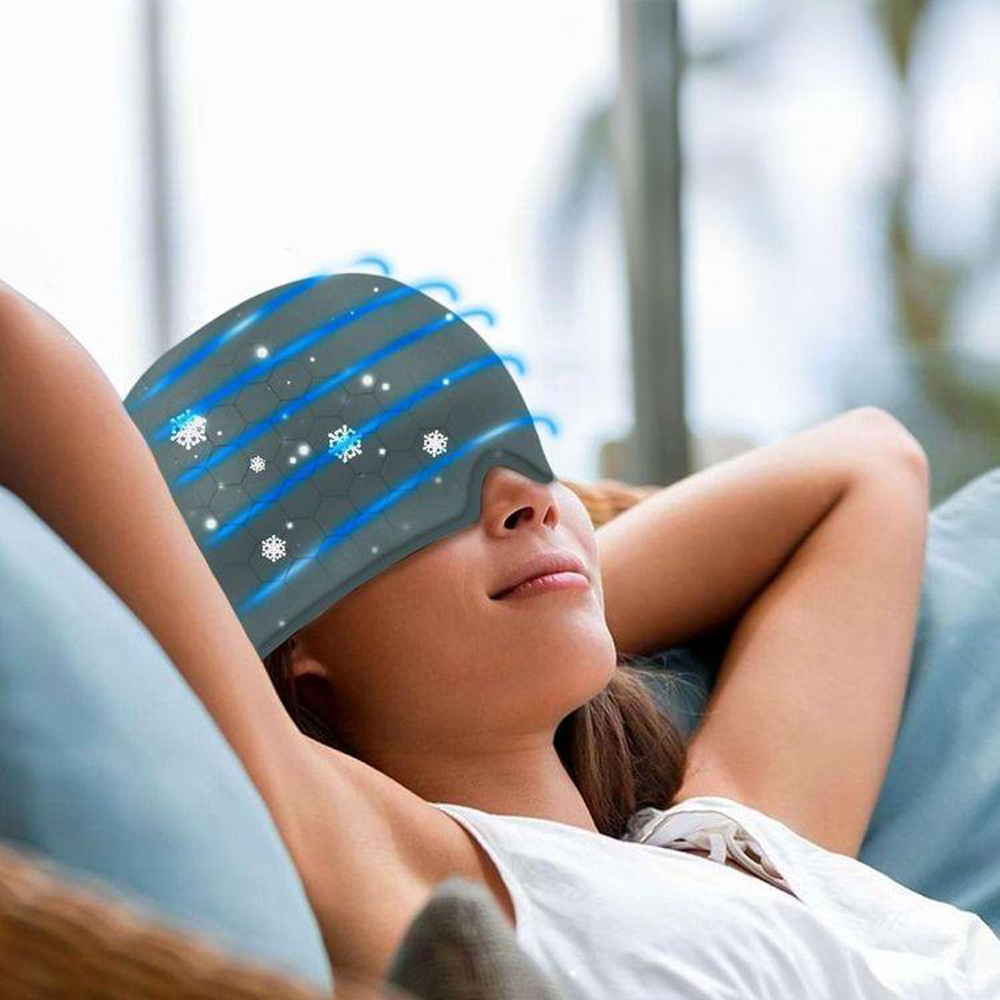 Dyzi Reusable Ice Pack Migraine and Stress Relief Head Wrap Image 5