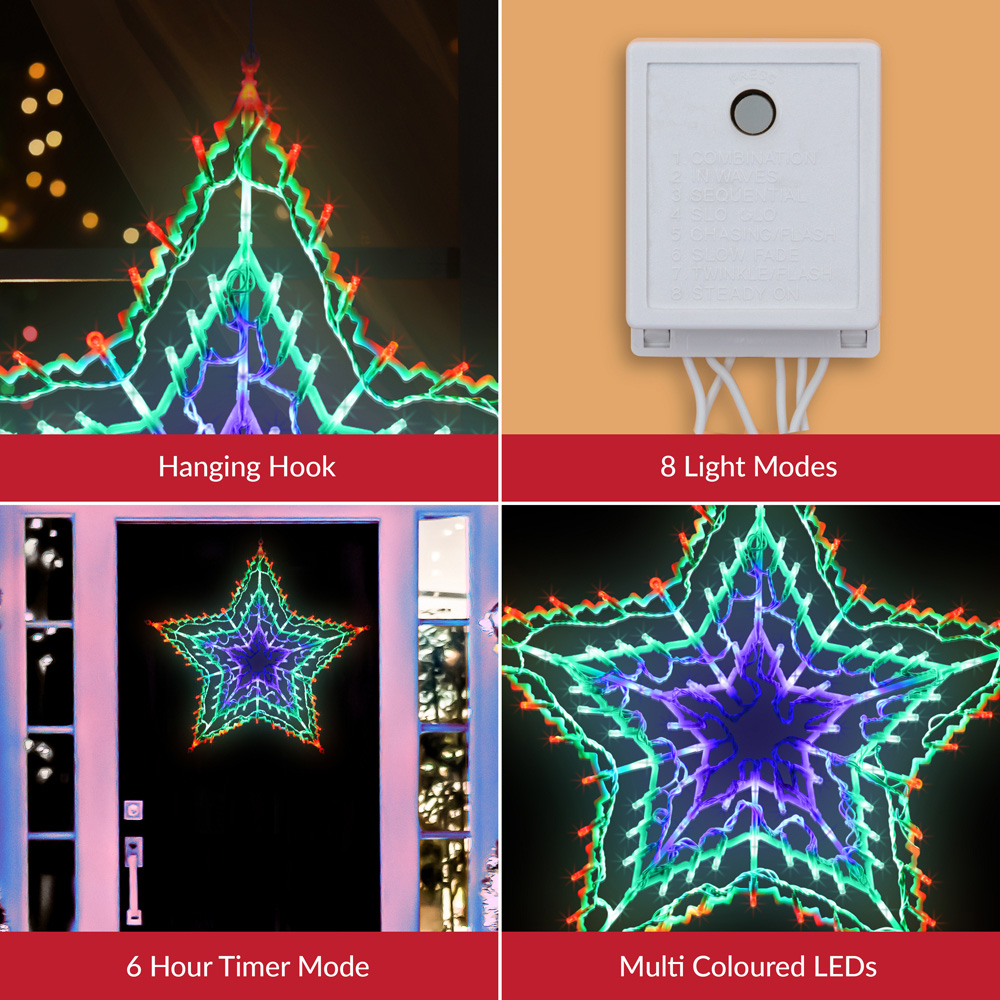 The Christmas Workshop 35 Multicolour LED Star Silhouette Light Image 7