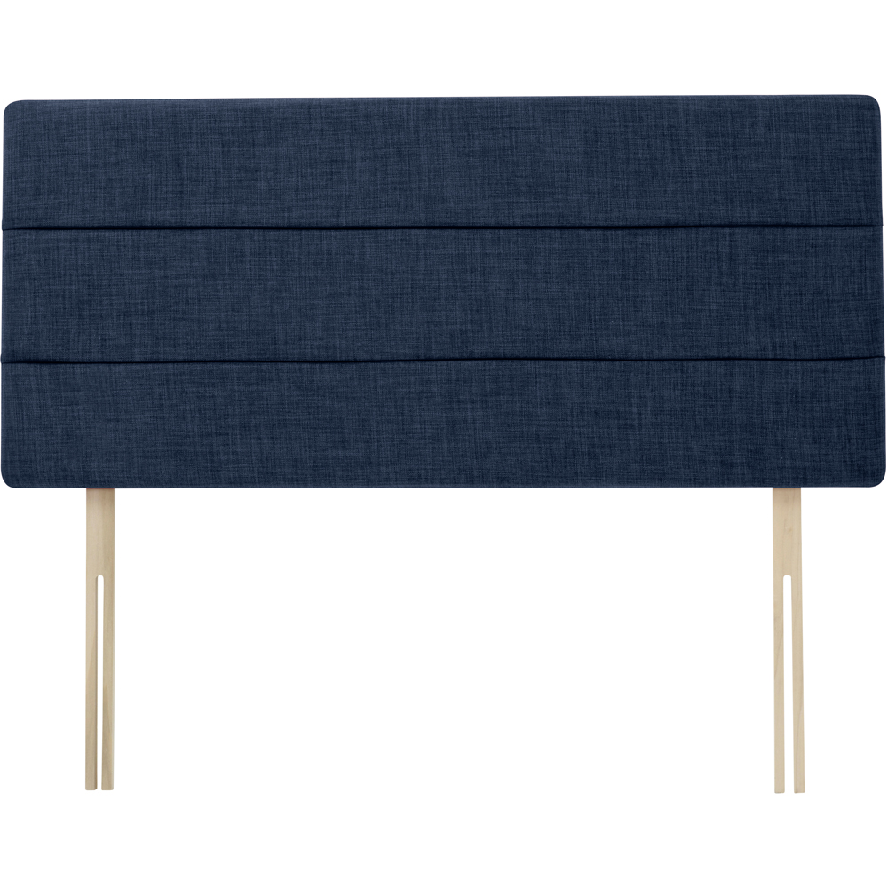 Bedmaster Small Double Midnight Linen Milan Lined Headboard Image 2