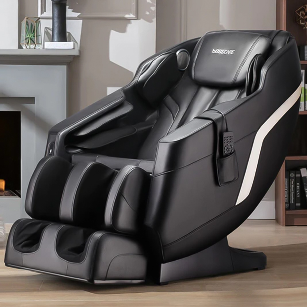 H&O Direct Zero Gravity Faux Leather Massage Chair with Bluetooth Speaker and Waist Heating Image 1
