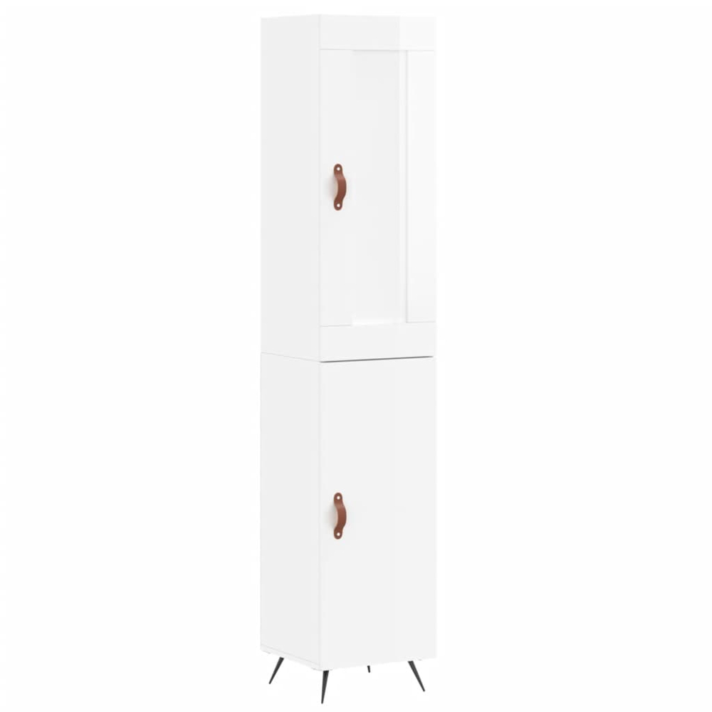 vidaXL 2 Door White Highboard Image 2