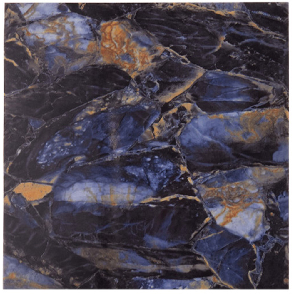 Living and Home Marble Patterned Charcoal Purple PVC Self Adhesive Wall Sticker 10 Pack Image 2