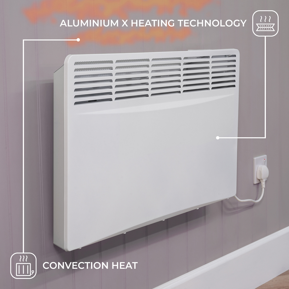 Adam Amba White Electric Radiator 2000W Image 9