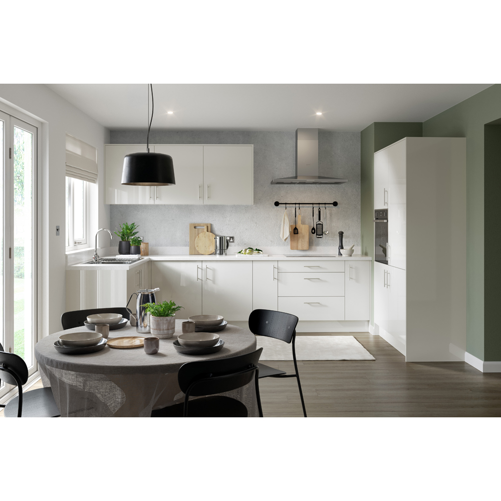 Kitchen Kit Slab Gloss White Appliance Door 715 x 596mm Image 2