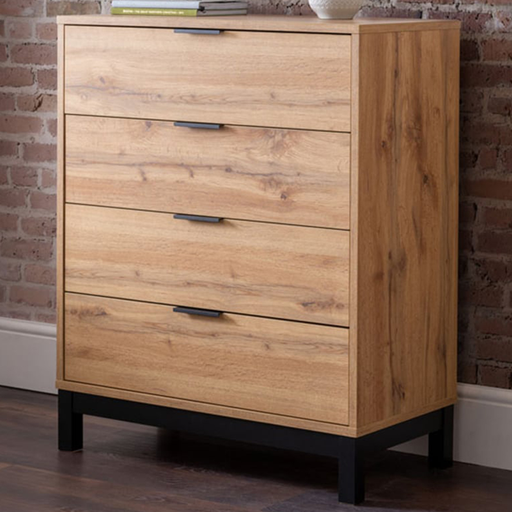 Julian Bowen Bali 4 Drawer Oak Chest of Drawers Image 1