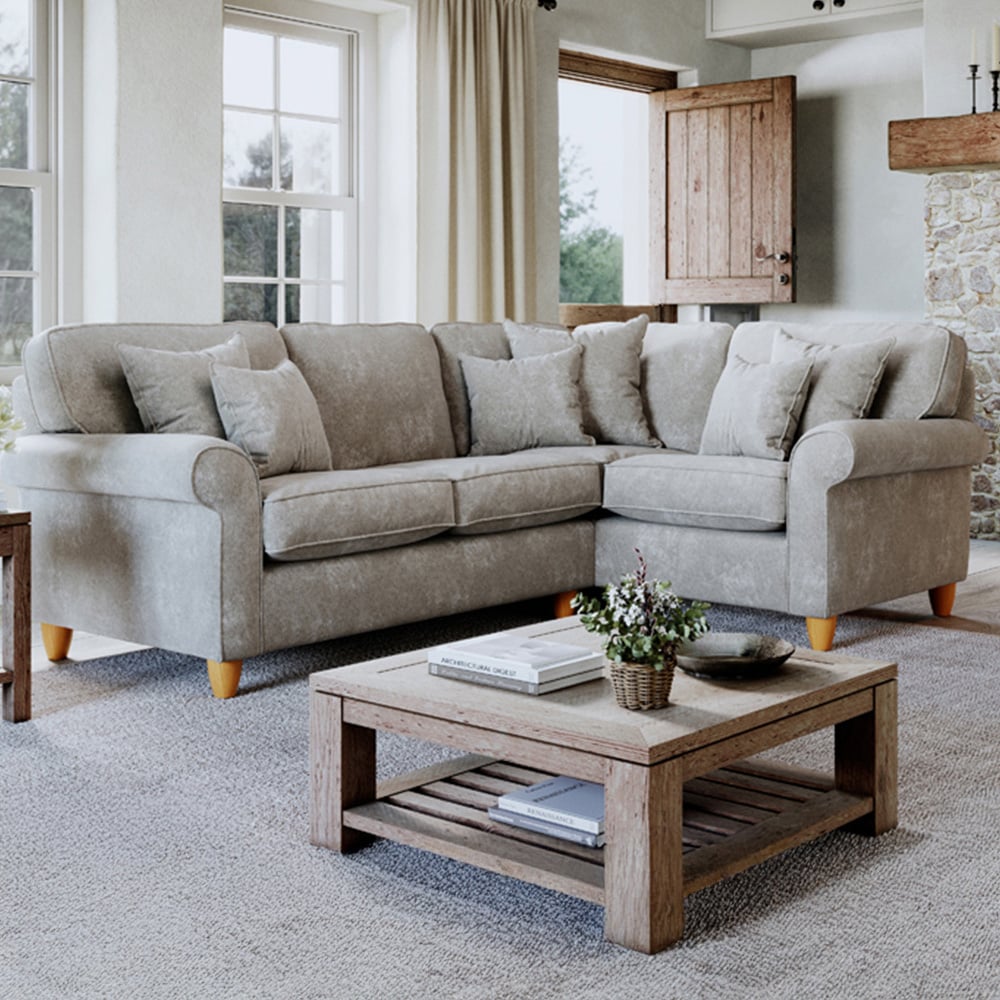 Sinatra 3 Seater Glory Beige Left Hand Corner Sofa Image 1