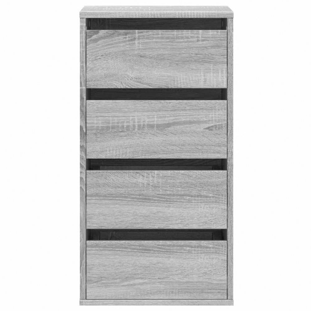 vidaXL 4 Drawer Grey Sonoma Oak Wooden Chest of Drawers Image 3