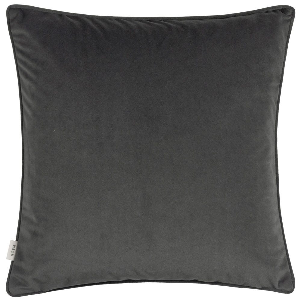 Hoem Malans Stargazer Grey Cut Velvet Piped Cushion Image 3