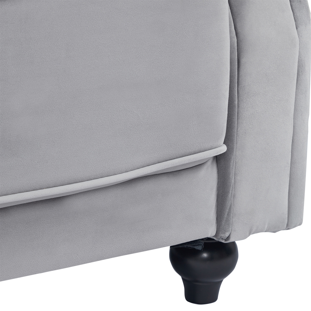 Furniture One 3 Seater Grey Velvet Sofa Bed Image 6
