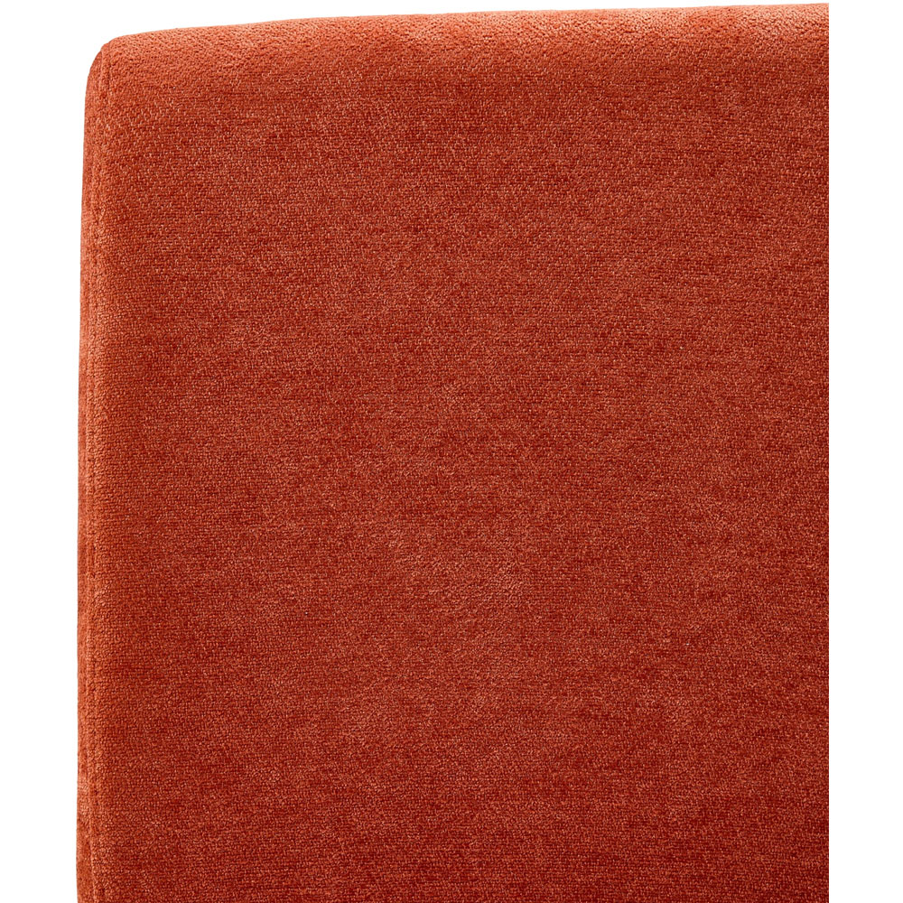 Living and Home Set of 2 Orange Chenille Dining Chair Image 6