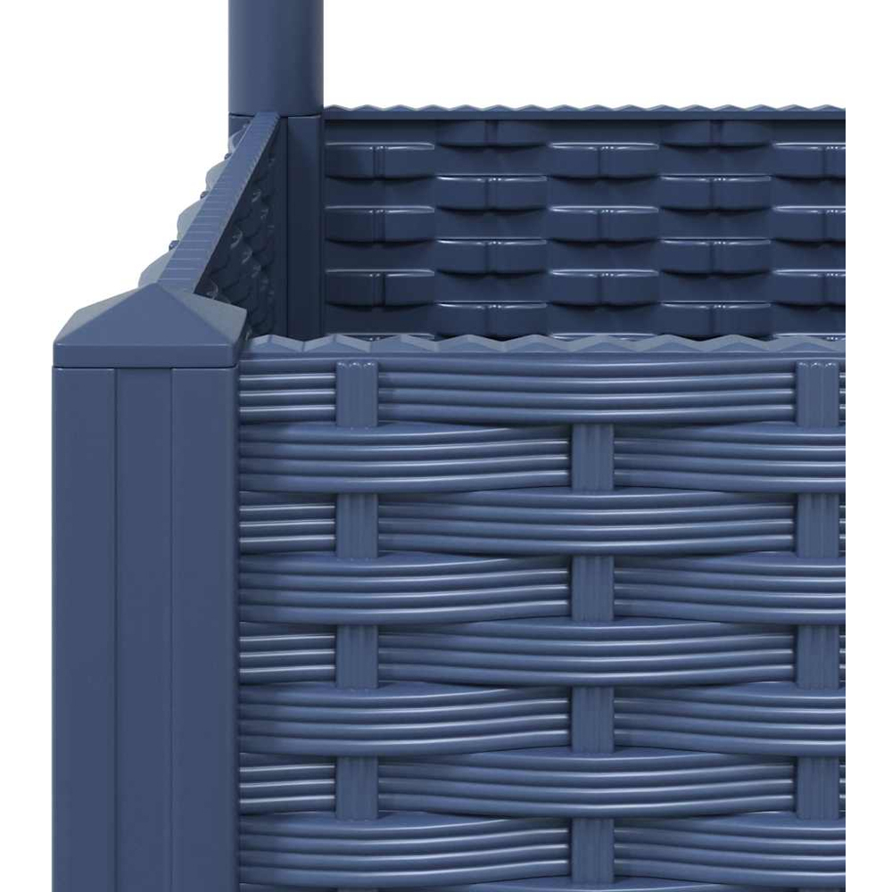 vidaXL Grey Polypropylene Garden Planter with Trellis 136 x 80 x 80cm Image 6