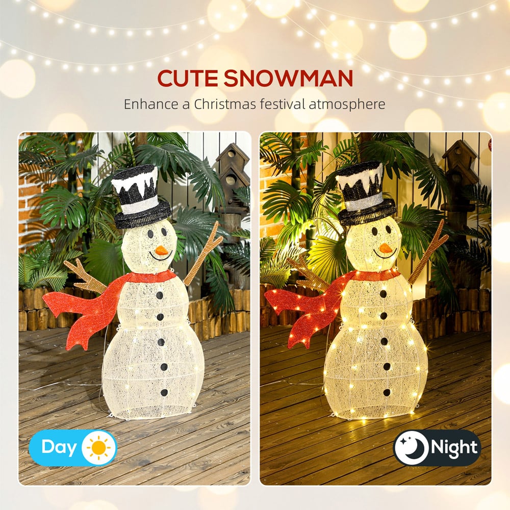 Everglow Outsunny LED Snowman Outdoor Christmas Decoration Image 8