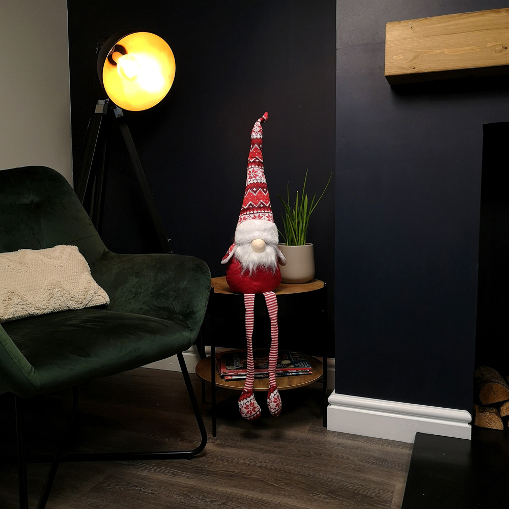 Samuel Alexander Red Plush Sitting Santa Gonk Christmas Decoration 96cm Image 7