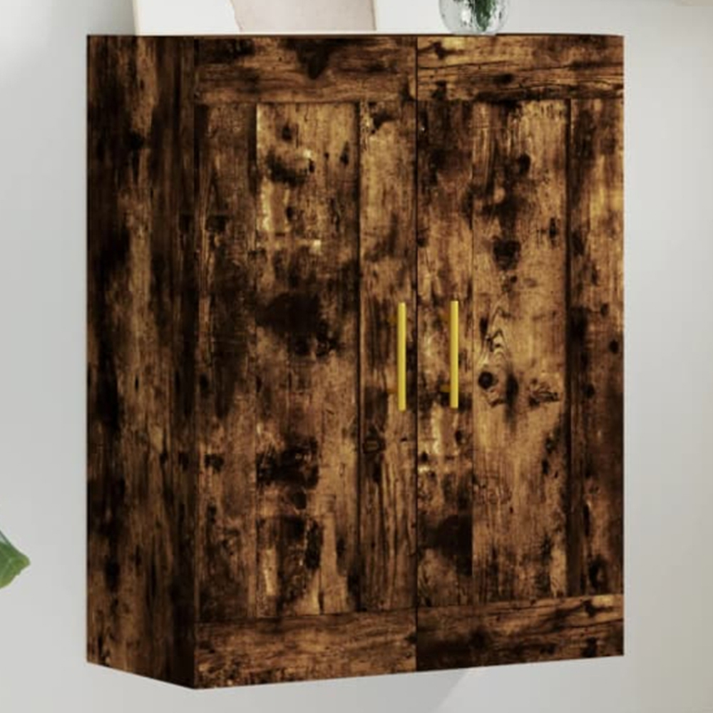 vidaXL 2 Door Smoked Oak Wall Mounted Cabinet Image 1