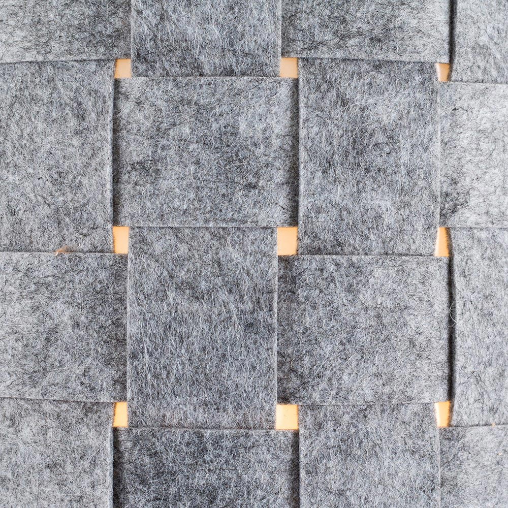 ValueLights Monza Small Grey Felt Weave Lamp Shade Image 4