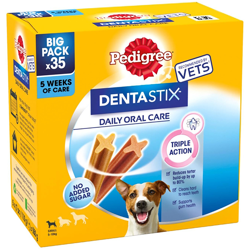 Pedigree Dentastix Daily Oral Care Small Adult Dog Stick Treat 550g 35 Pack Image 1