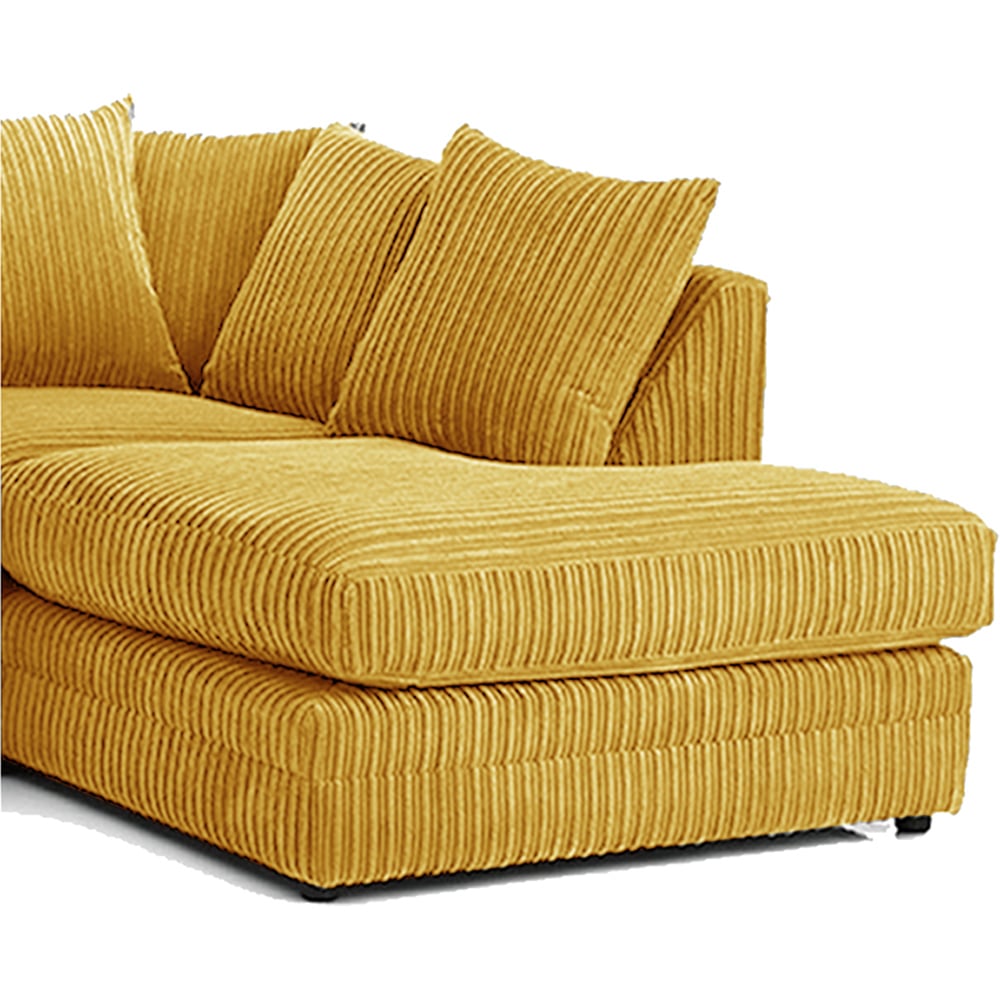 Luxor 3 Seater Mustard Jumbo Cord Right Hand Facing Corner Sofa Image 3